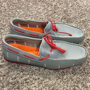 Swims - Men's Gray and Orange Loafers - size 9